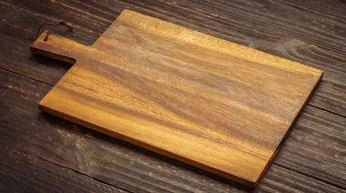 Dalia and vegetable cutlets on a wooden board